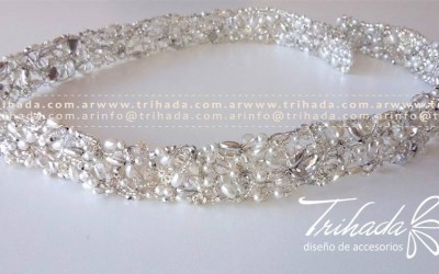 Cinto de Piedras Tejido a Medida para Novias y Eventos | Trihada Alta Costura