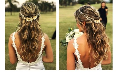 Corona de Flores Malva para Novias y Eventos | Trihada Argentina