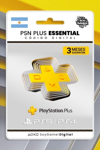 PSN PLUS ESSENTIAL 3 Meses Cuenta Argentina PS4/PS5