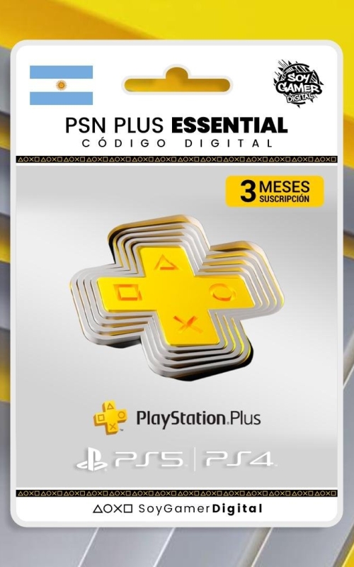 PSN PLUS ESSENTIAL 3 Meses Cuenta Argentina PS4/PS5