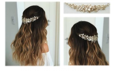 Tocado de Flores Fiona: Elegancia Floral para Novias y Eventos | Trihada Argentina