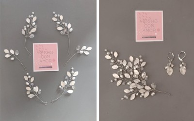 Pins de Hojitas Muriel: Tocados Flexibles para Novias y Eventos | Trihada