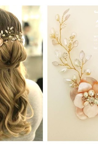 Tocado Paloma XV Trihada: Elegancia Floral para Quinceañeras