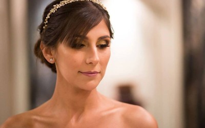 Tiara de Novia con Hojitas y Perlas | Vincha Trihada - Alta Gama