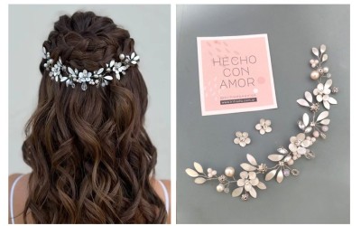 Tocado Ana Lena | Accesorio de Novia y Fiesta | Diseño Personalizado Trihada