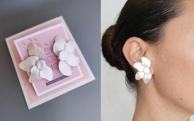 Aros media flor plana
