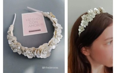 Corona de Flores Elena: Vincha Floral Personalizable para Novias y Eventos | Trihada