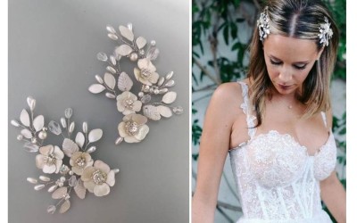 Tocado Ayra: Accesorio Floral Exclusivo para Novias y Eventos | Trihada