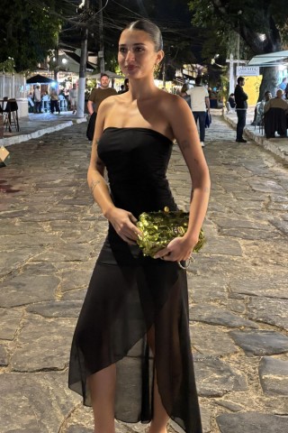 VESTIDO STRAPPLES TUL LARGO - Art.727